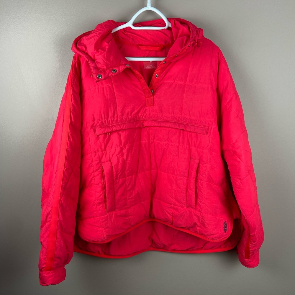 FREE PEOPLE | Pippa Packable Puffer Pullover Jacket Pink FP Movement Medium